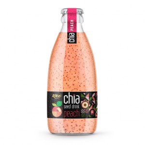 250ml_glass_bottle_Chia_seed_drink_with_peach_flavor_RITA_brand