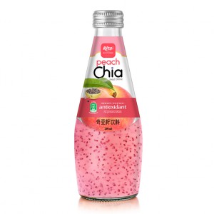 290ml_glass_bottle_Best_Chia_seed_drink_with_peach_healthy_and_antioxidant