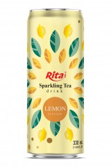 Sparkling_Tea_drink_lemon_flavor_non_alcoholic_330ml_sleek_can